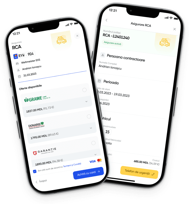 Poze din aplicatia mobila omnis